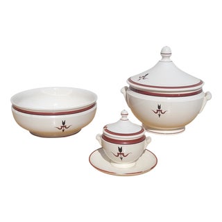 Art Deco Tableware by Gio Ponti for Richard Ginori, 1930s, Set of 3 For Sale