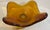 Amber Mid-Century Blenko Wayne Husted Amber Freeform “Amoeba” Art Glass Bowl Sandblasted Makers Mark For Sale - Image 8 of 12