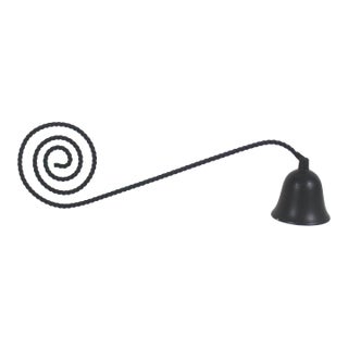 Vintage Black Candle Snuffer, Twisted Scroll Handle, Spanish Revival For Sale