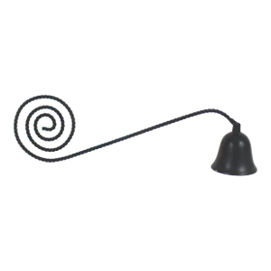 Vintage Black Candle Snuffer, Twisted Scroll Handle, Spanish Revival