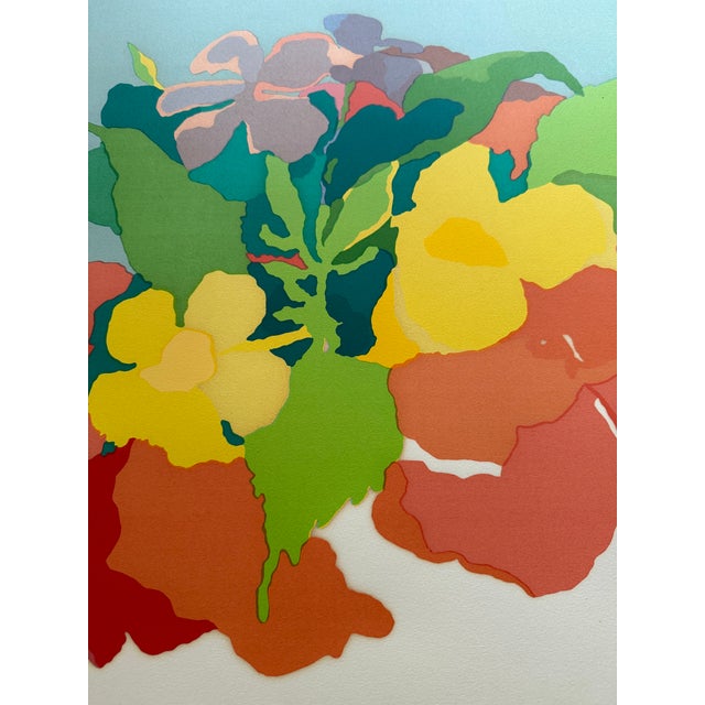 Beautiful lithograph of Hibiscus flowers by Elizabeth Osborne. The colors are vibrant. It is number 27 out of a very...
