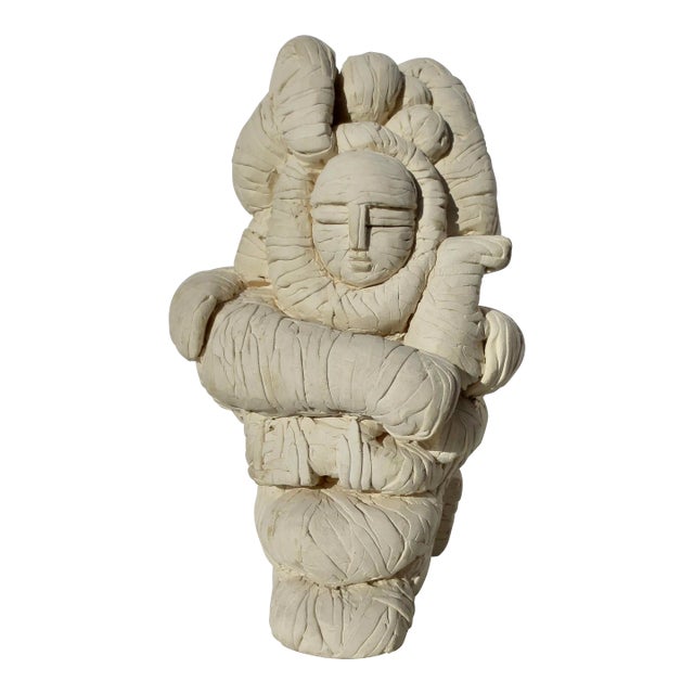 Pierre Yves Hervy-Vaillant Ceramic Bisque Sculpture Circa 1990s For Sale
