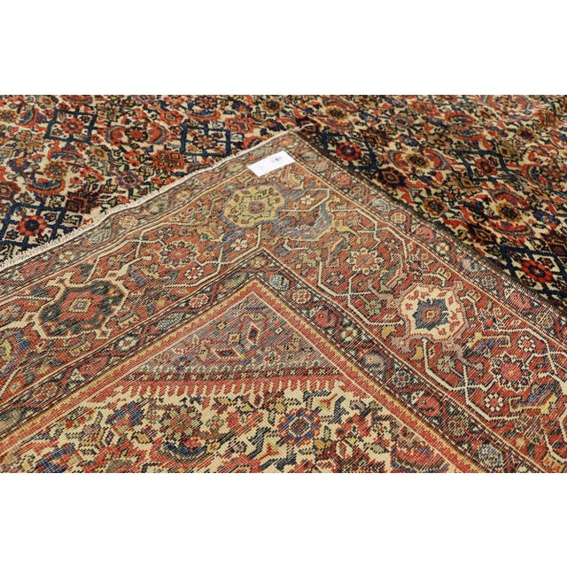 Late 19th Century Late 19th Century Late 19th Century Antique Persian Farahan Rug, 07'07 X 12'04 For Sale - Image 5 of 9
