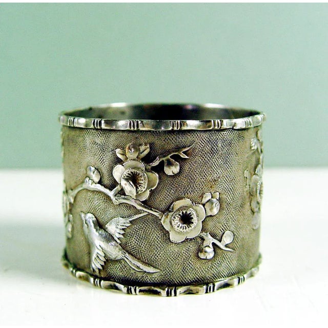 Antique Chinese Export Sterling Silver Napkin Ring For Sale In Seattle - Image 6 of 6
