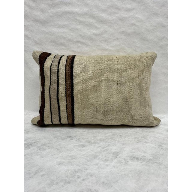 Turkish Hemp Pillow Cushion Natural Beige Brown Black Pillow Cushion Cover 16" x 24" #30189 Enhance your home decor with...