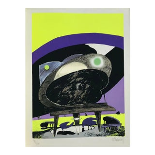 Carlos Franco Pastor Pianista Silkscreen Pencil Hand-Signed & Numbered For Sale
