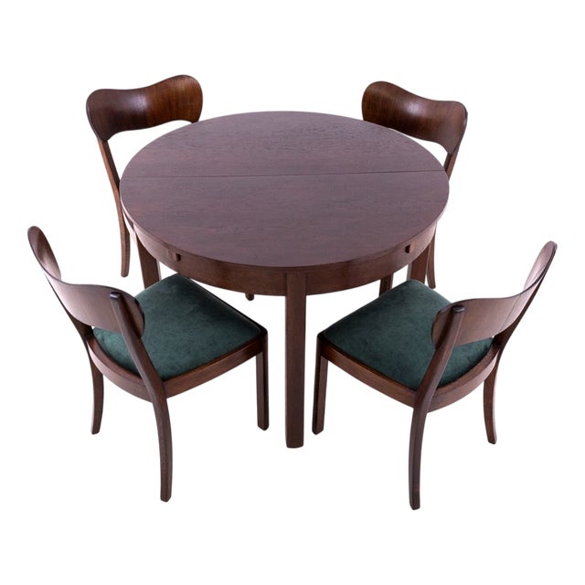 Vintage Polish Art Deco Table Set, 1930s, Set of 5 For Sale