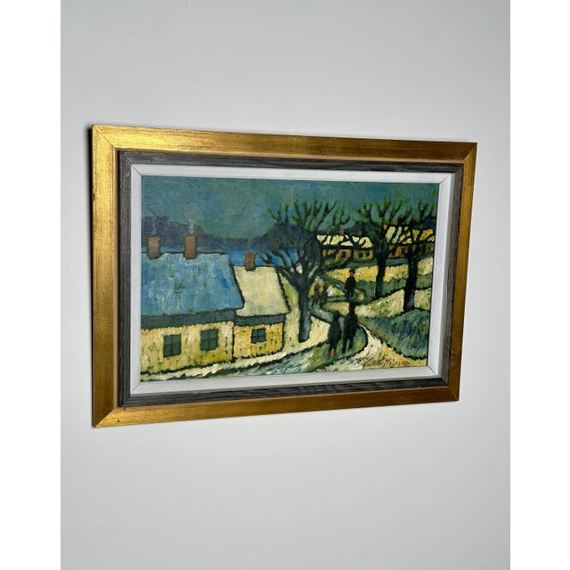 Mid-Century Modern Erik Hilströml, Winter Landscape, 1960s, Oil on Panel, Framed For Sale - Image 3 of 18