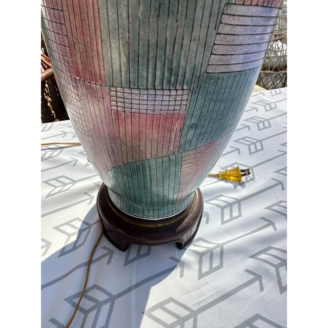 1980s 1980s Ceramic Table Lamp For Sale - Image 5 of 9