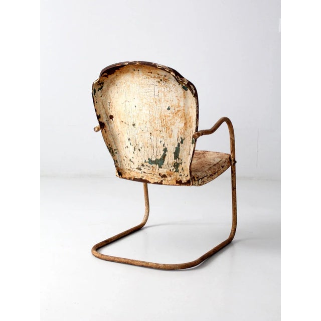 Metal Mid-Century Patio Chair For Sale - Image 7 of 10