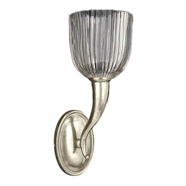 Olympia Uno Sconce in Silver Finish For Sale
