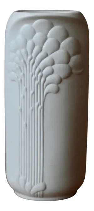 Art Nouveau Spirit White Porcelain Vase from Alboth & Kaiser Bavaria
