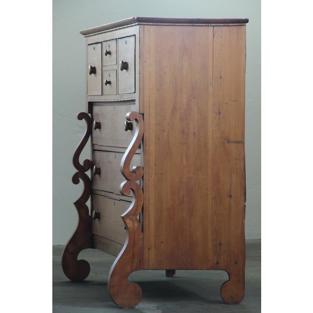19th Century Antique 19th Century Provençal Sculptural Commode in Pine Wood, Denmark, 1850s For Sale - Image 5 of 18
