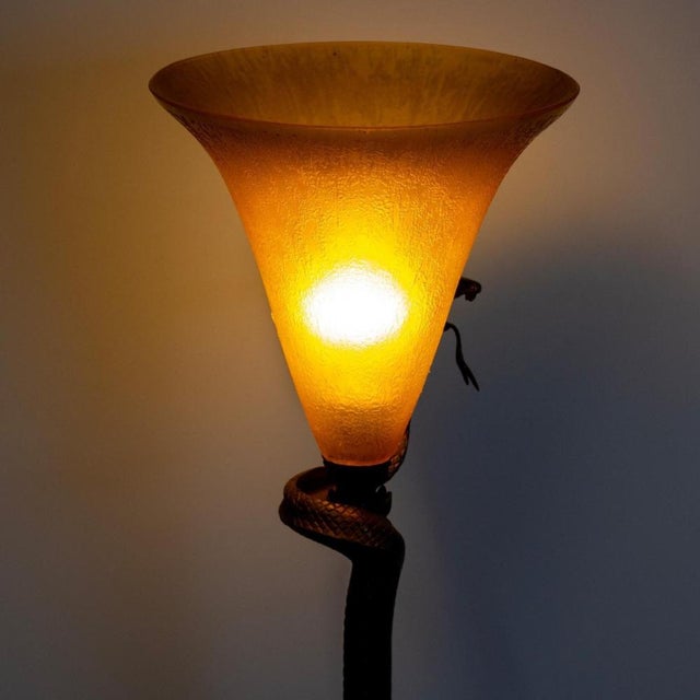 Glass Table Lamp from Daum, 1960 For Sale - Image 7 of 11
