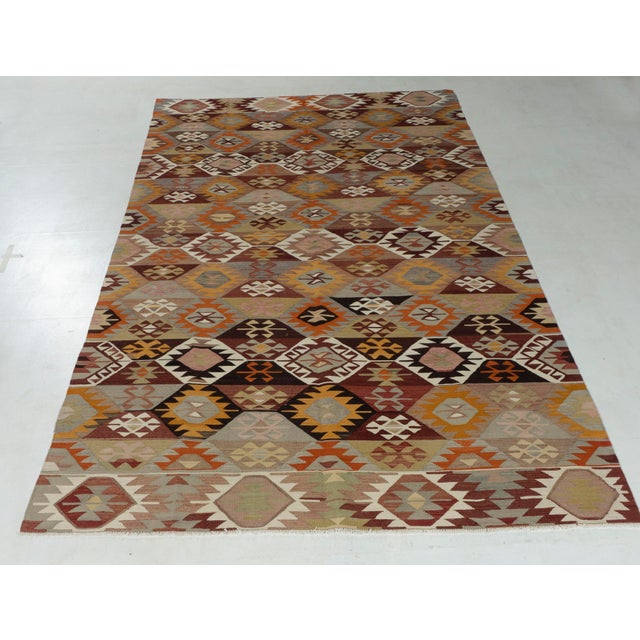 1940s Vintage Circa 1940 Turkish Kilim 5'4 X 9'4 For Sale - Image 5 of 8