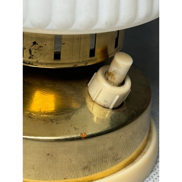 1970s Mid-Century White Glass Lamp from Molecz, 1970s For Sale - Image 5 of 11