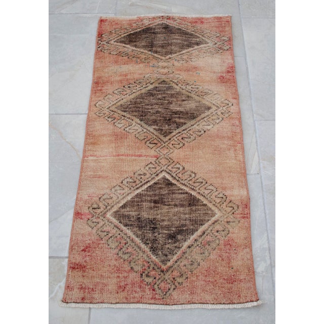 1970s Vintage Hand Knotted Small Rug For Sale - Image 4 of 8