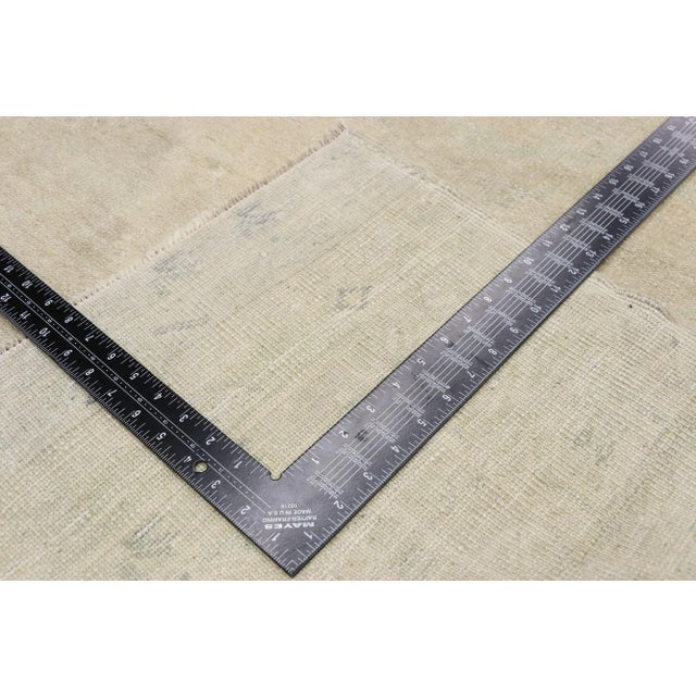 Mid 20th Century Muted Vintage Turkish Oushak Rug - 3′10″ × 7′10″ For Sale - Image 5 of 10