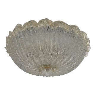 Murano Glass Ceiling Light attributed to Barovier with Gold, 1960s For Sale
