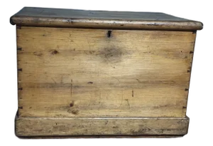 Antique Pine Trunk / Blanket Box From England
