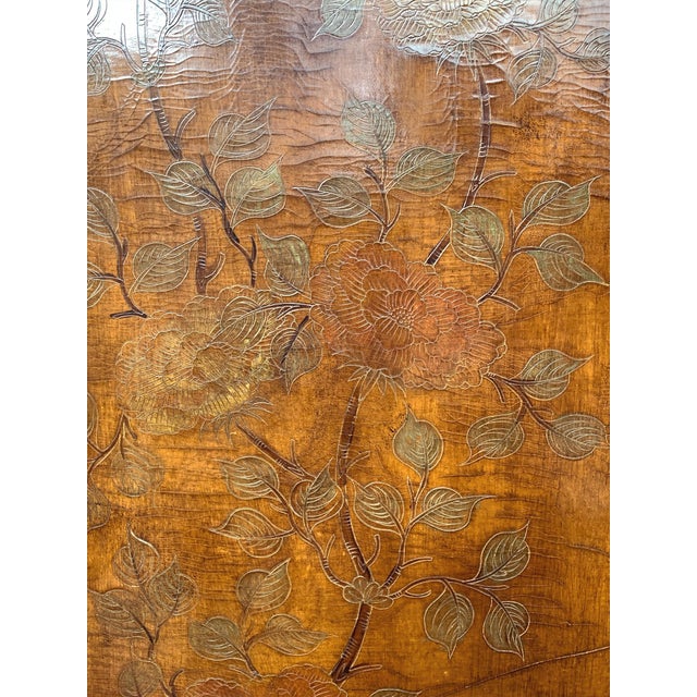 20th Century Chinese Six Panel Folding Screen For Sale - Image 4 of 12