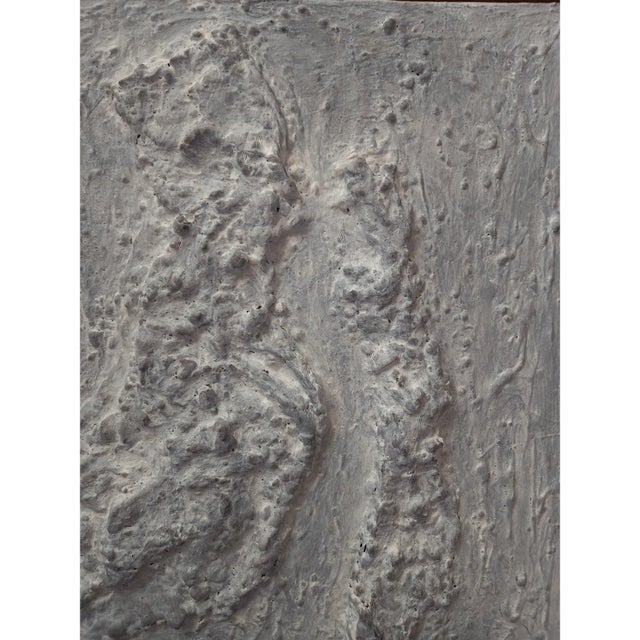 Brutalist Natural Color Palette Relief Brutalist Oil Painting #3 For Sale - Image 3 of 6