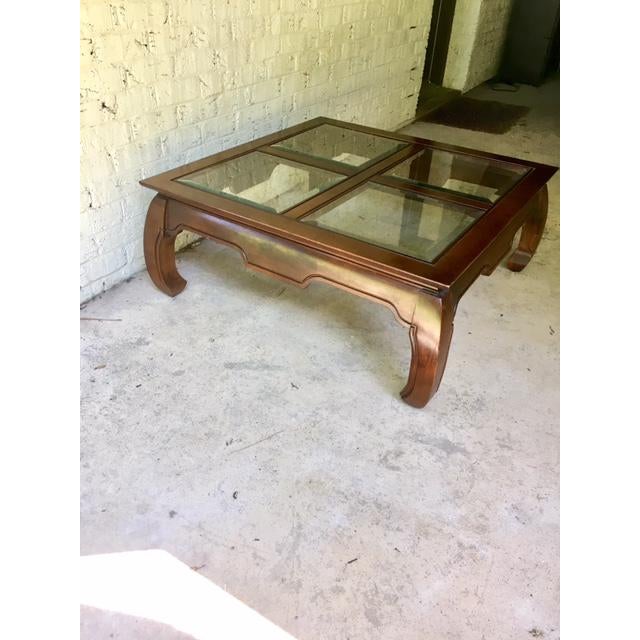 Vintage Chinese Ming Coffee Table With Glass Inserts Chairish