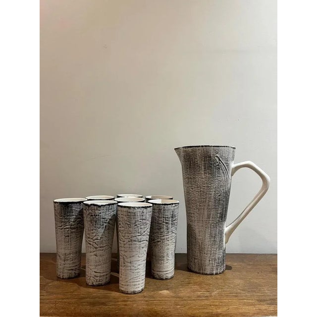 Orange Ceramic Service, 1950s, Set of 9 For Sale - Image 10 of 10