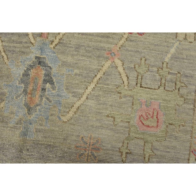 Anatolia Rug 5’2” X 6’11” Gray Wool Modern Hand-Knotted Oriental Carpet For Sale - Image 4 of 13