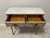 Late 20th Century Vintage Louis XVI Style Painted Gilt Marble-Top Narrow Console Table For Sale - Image 5 of 9