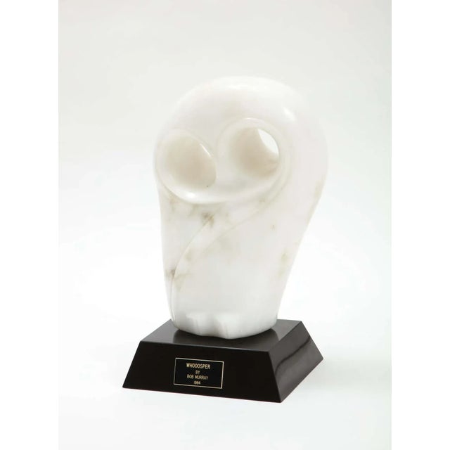 Mid 20th Century Carrara Marble Abstract Owl Sculpture For Sale - Image 4 of 13
