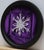Contemporary Paper Snowflake 2 by Amy Ordoveza | Oil on Aluminum Composite Panel Snowflake on purple background For Sale - Image 3 of 3