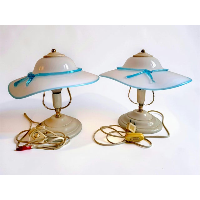 Murano Glass Table Lamps from Manifattura Di Murano, 1970s, Set of 2 For Sale - Image 4 of 10