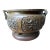 Early 20th Century Japanese Cast Bronze Jardinière With Raised Samurai Warrior and Natural Scenes For Sale