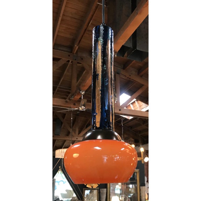 1970s Esperia Pendants Cold Painted in Orange and Green, Italy, 1970s - a Pair For Sale - Image 5 of 11