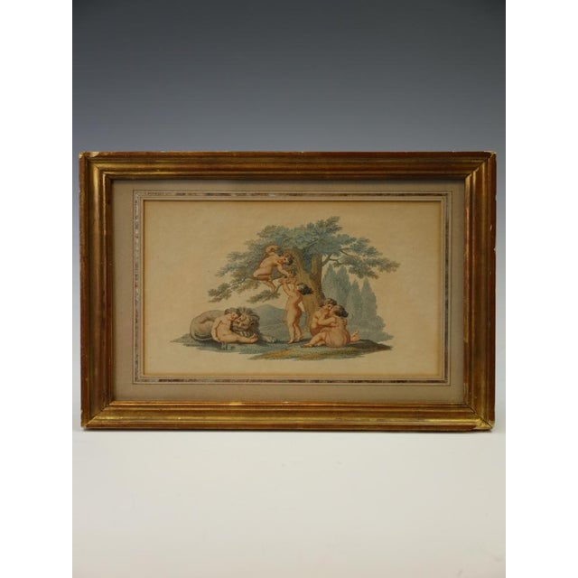 Paper Nude Putti Stipple, 1800, Engravings, Set of 4 For Sale - Image 7 of 18