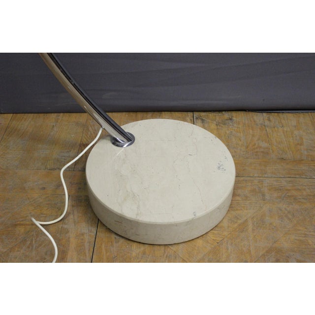 Arc Floor Lamp in Marble and Chrome, 1970s For Sale - Image 3 of 12