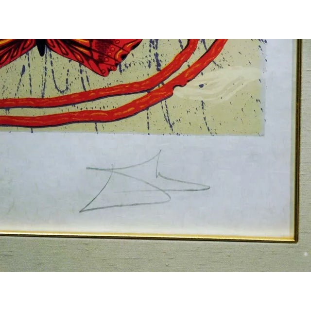 Impressionist Salvador Dali "Ten of Coins" Renaissance-Papillons Anciennes Suite Hand Signed For Sale - Image 3 of 6