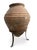 1930s Greek Terracotta Pithos Olive Oil Jar on Wrought Iron Stand For Sale - Image 4 of 9