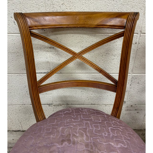 Vintage Regency Sheraton Neoclassical Style Side Chairs For Sale - Image 10 of 10