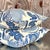 Vintage Costal Blue Floral Down Throw Pillow For Sale - Image 13 of 14