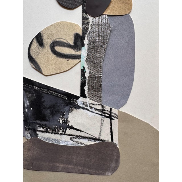 Paper "Vessel 6" Original Mixed-Media Framed Collage on Paper by Zac Woodiel For Sale - Image 7 of 11