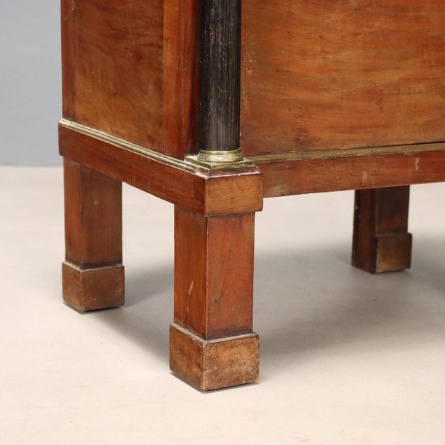 Empire Bedside Table in Walnut For Sale - Image 5 of 8