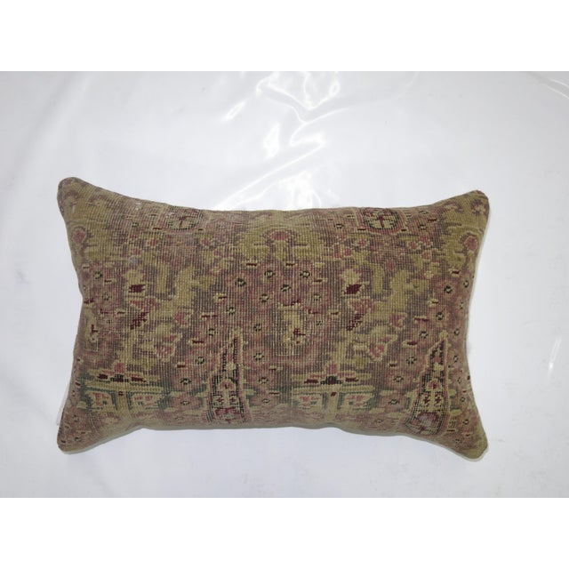 Antique Indian Agra Bolster Rug Pillow For Sale - Image 4 of 5