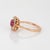 Antique Edwardian Diamond Ruby Square Ring 14k Gold Sz 6.5 Gemstone Engagement For Sale - Image 4 of 6