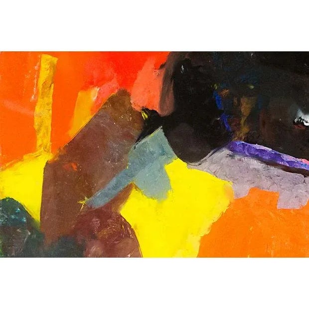 'Blue Heart Rock' by Isabel Tavernetti, 1972, California Woman Artist, Carmel Art Association For Sale - Image 4 of 7