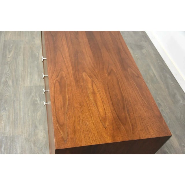 Brown Refinished George Nelson for Herman Miller Walnut Credenza For Sale - Image 8 of 11