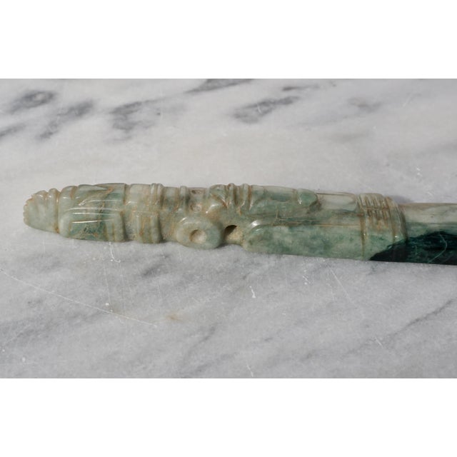 Costa Rica Pre Columbian Jade Axe Avian Celt God Pendant For Sale - Image 4 of 10