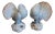 Vintage Italian Glazed Pottery White Fantail Dove Figurines- Set of 2 For Sale