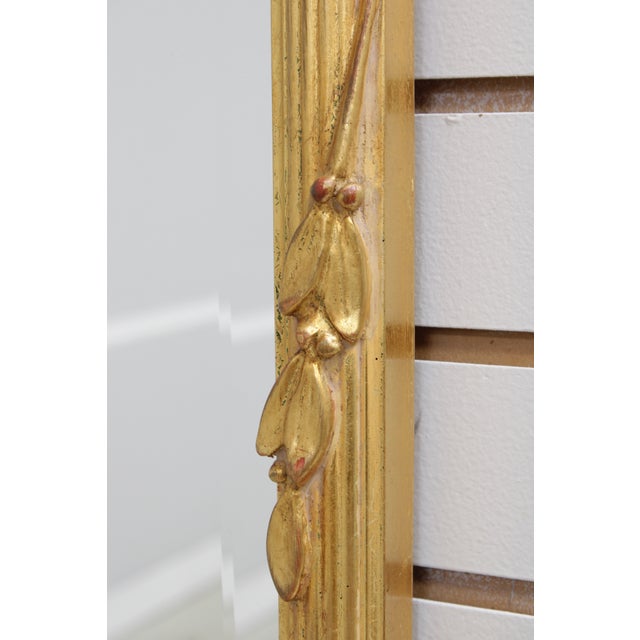Carvers Guild Gold Gilt Carved Bow Top Wall Mirror For Sale - Image 9 of 14